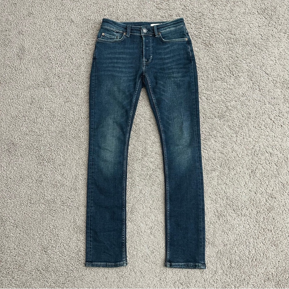 AllSaints Jeans Mens W28 Joey Skinny Fit Stretch Low Rise Button Fly Denim - Picture 1 of 15